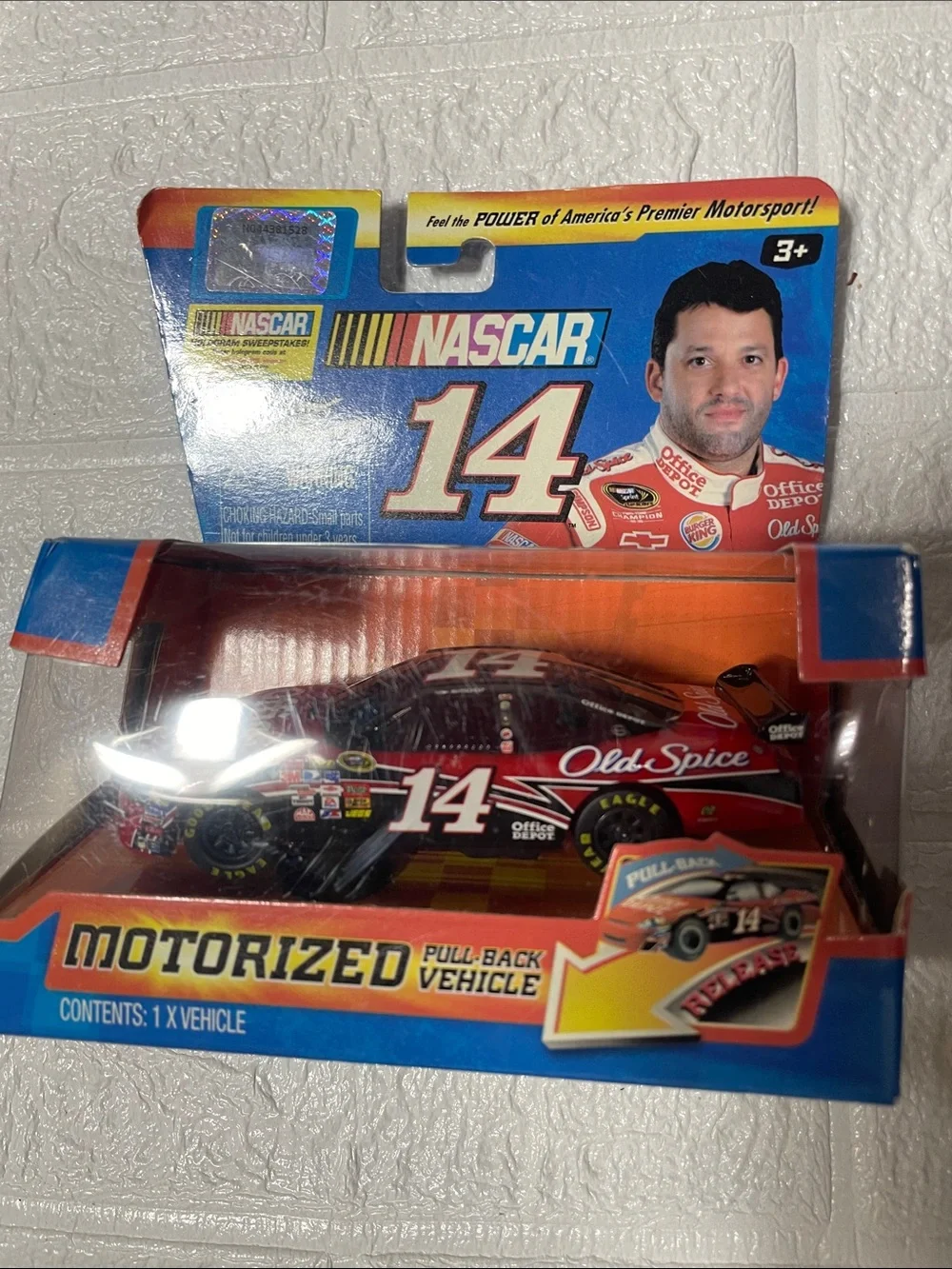 Nascar Black and Red #14 Old Spice Die-Cast Pull-Back Car